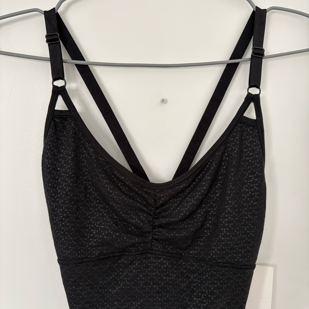 NWT Lululemon The Easy Bodysuit Nulu - Monochromic Black Emboss - Size 6 - Picture 2 of 10